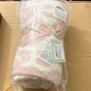 Barefoot Dreams Pink and Cream Baby Blanket